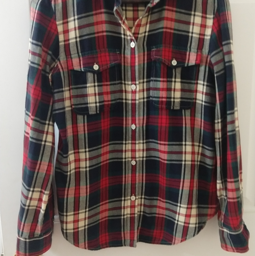 Women's Ralph Lauren button down plaid shirt sz M